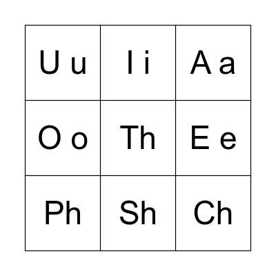 Alphabet Bingo Card