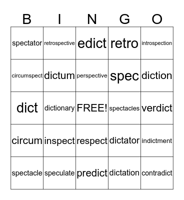 Bingo Card