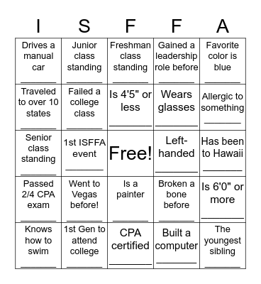 Mentor & Mentee Mixer BINGO Card