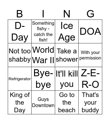 EE 100 BINGO Card