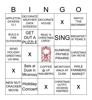 2018 HOLIDAY Bingo Card