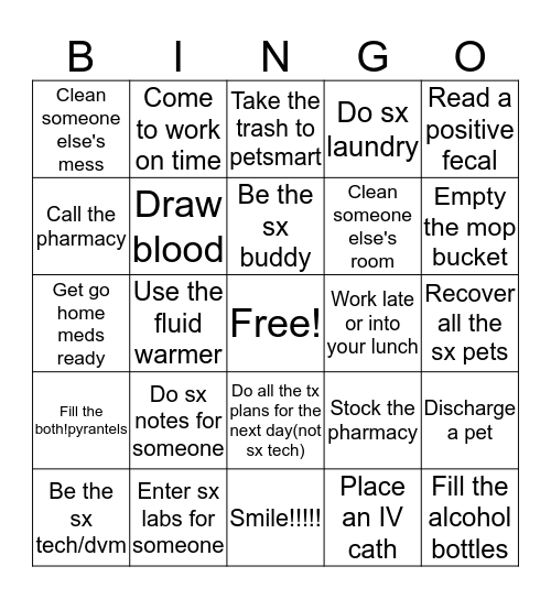 Vet bingo 11/18 Bingo Card