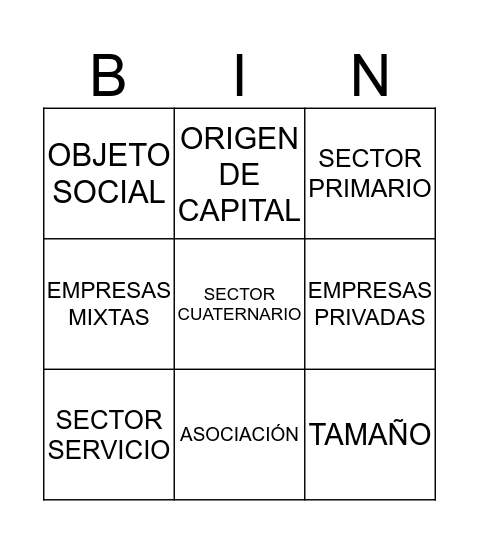 Bingo Card