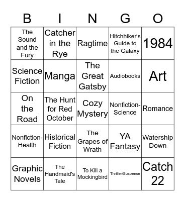 WHAT HAVE YOU/DO YOU READ? Bingo Card