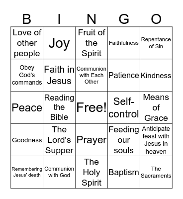 Means of Grace II Bingo Card