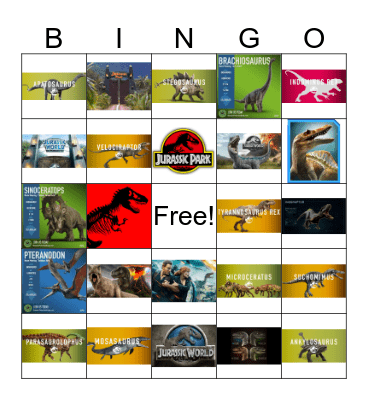 Elisaurus Rex's Birthday Bingo Card