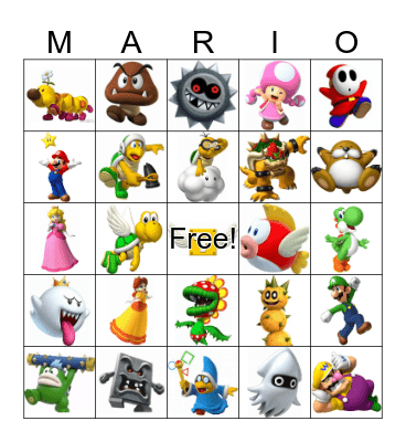 MARIO BINGO Card