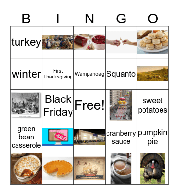 Thanksgiving Bingo Card