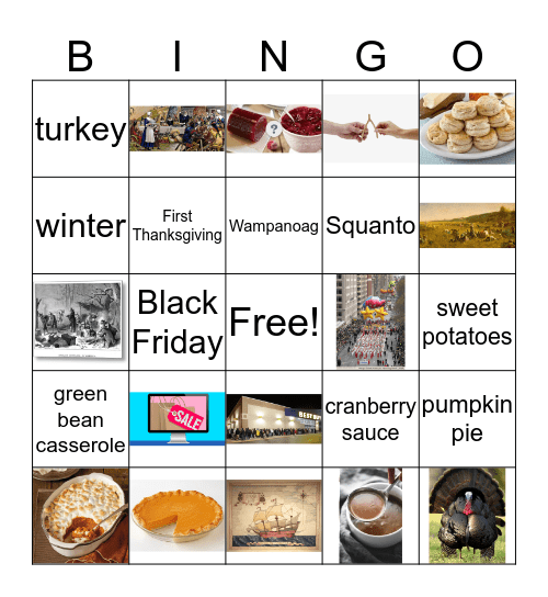 Thanksgiving Bingo Card