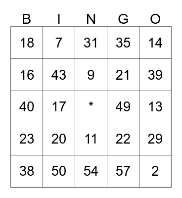 Laurence & Brian's Wedding Bingo Card