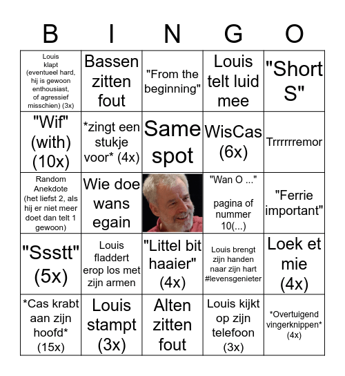 Bingo met Louis 2.0 Bingo Card