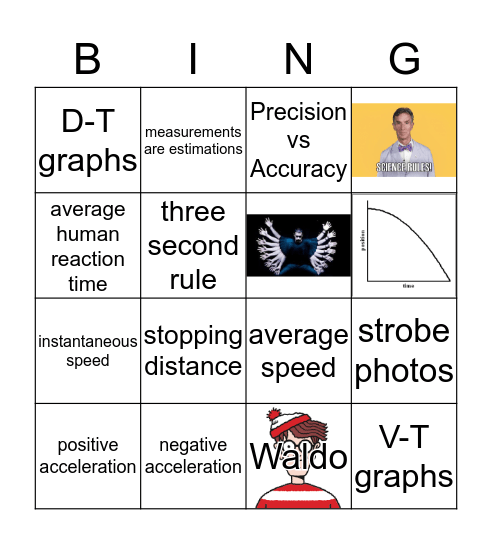 Physics Chapter Challenge BBBIIINNNGGOOO Bingo Card