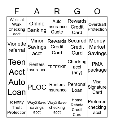 FUN FRIDAY! Bingo Card