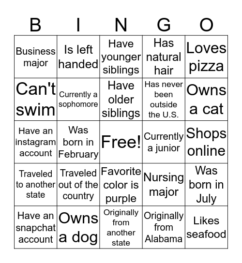 Bingo Card