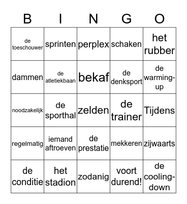 taal groep 6  Bingo Card