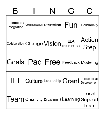 ILT Bingo Card