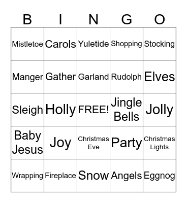 CHRISTMAS BINGO!! Bingo Card