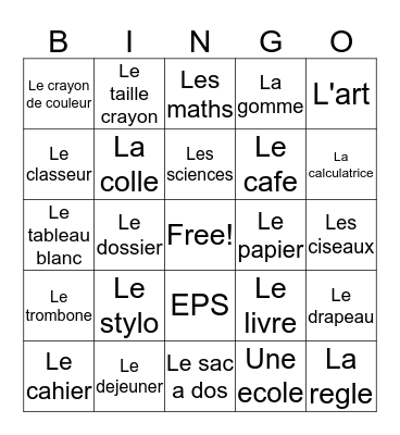 Bingo  Bingo Card