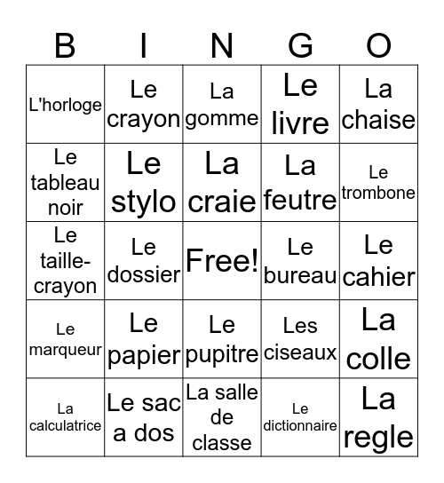 Bingo Card