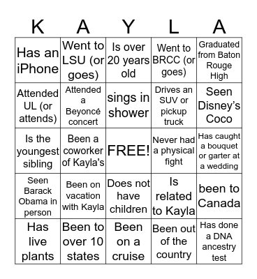 Bingo Card