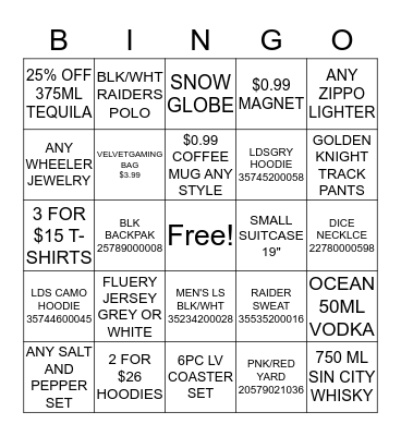 THANKSGIVING BINGO  Bingo Card