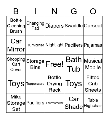 Baby D Bingo! Bingo Card