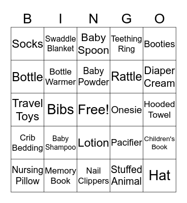 Gift Bingo Card