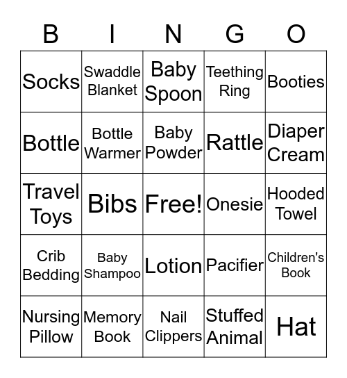 Gift Bingo Card