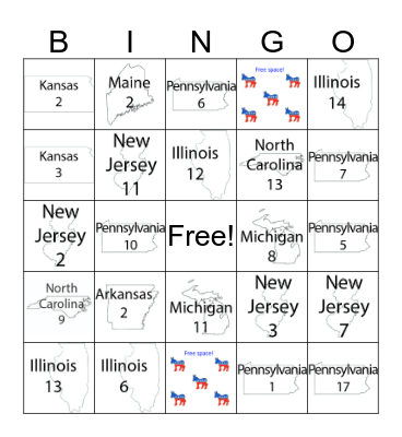 House of Reps Group 2 Bingo Card
