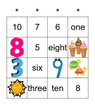 Number Bingo Card
