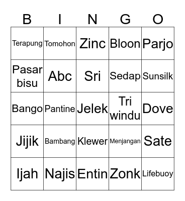 Rehan Bingo Card