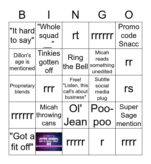 Touching Base Bingo Card