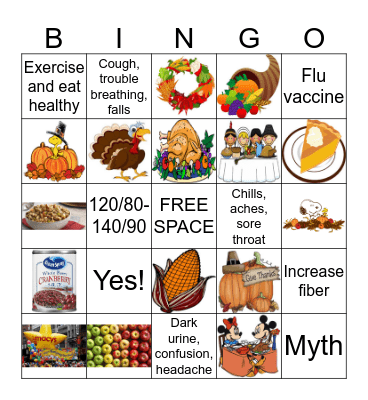 Wellness Wednesday Bingo Card