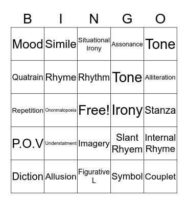 Raven Bingo Card