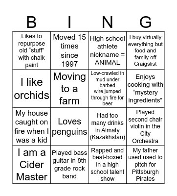 Centra Exec BINGO! Bingo Card