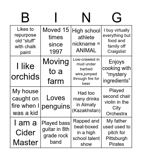 Centra Exec BINGO! Bingo Card