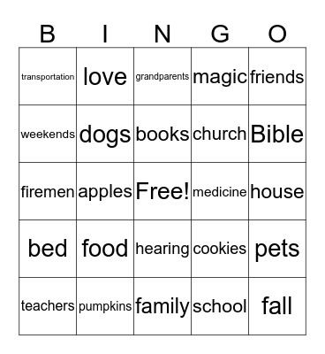 Marilyn Bingo Card