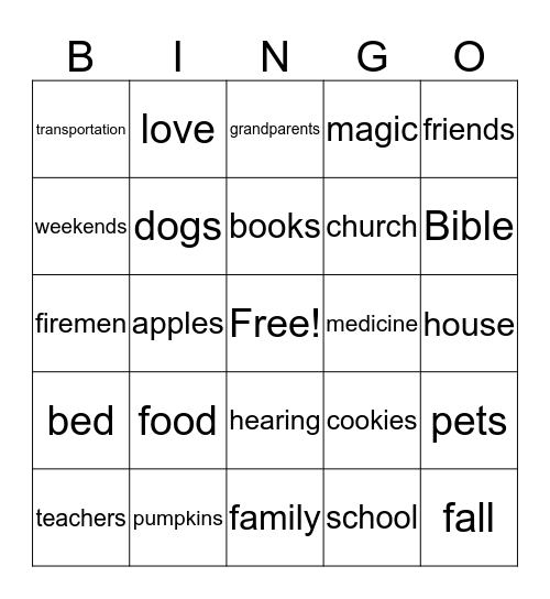 Marilyn Bingo Card