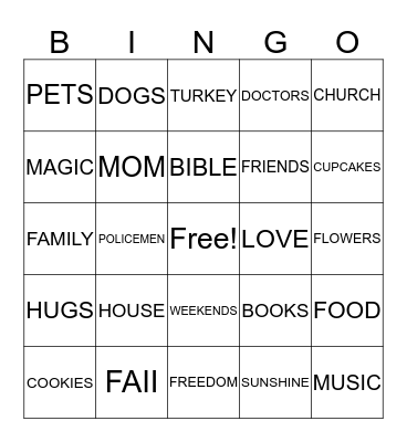 kENZIE Bingo Card