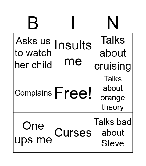 Ann bingo  Bingo Card