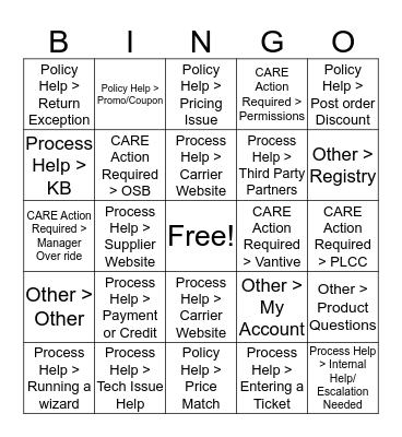 HD WRAP BINGO Card