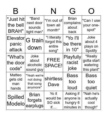 SUPERBLOOM PRACTICE BINGO Card
