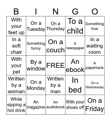 National BINGO Month Bingo Card
