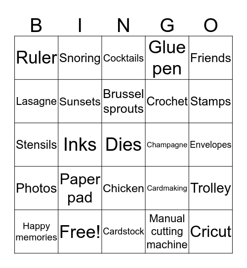CraftMyWorld Retreat Bingo Card