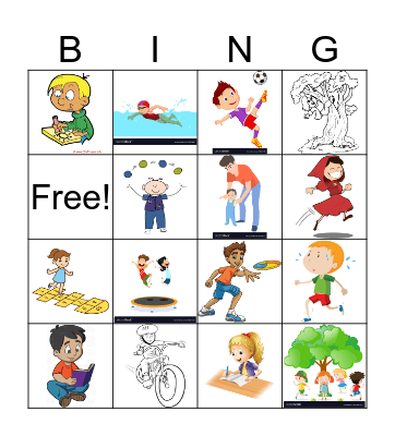 AT THE PARK Bingo Card