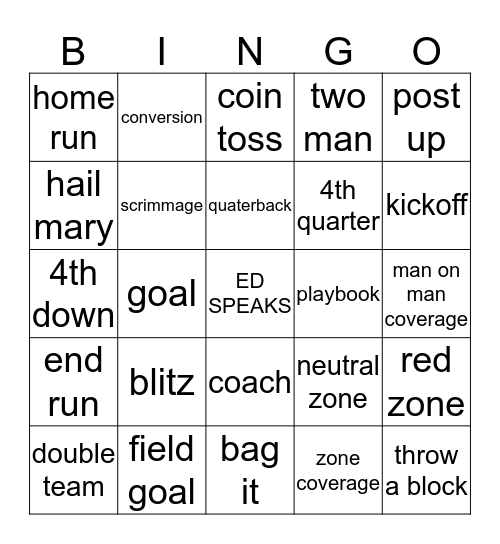 Oclaro Bingo Card