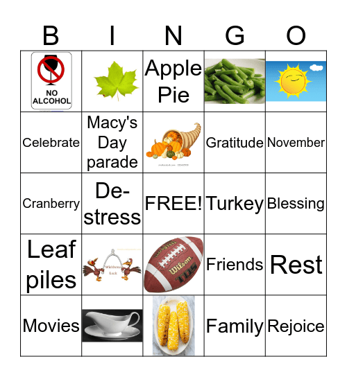 Thanksgiving Bingo! Bingo Card