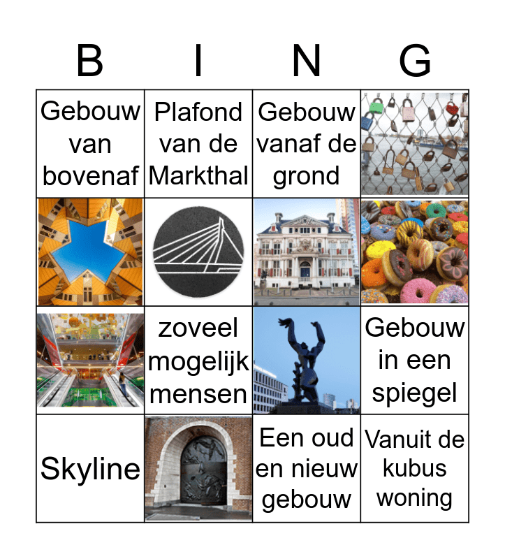 Foto Bingo Rotterdam Bingo Card