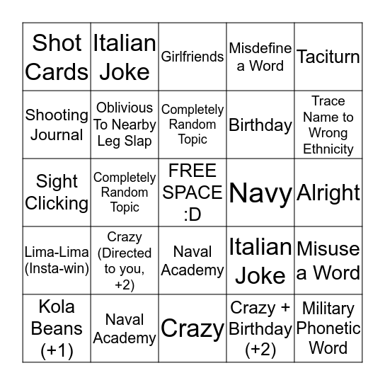 Bingo Card