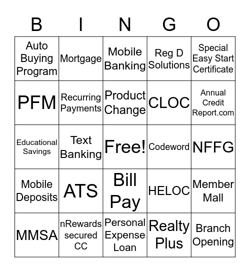 Gem Bingo! Bingo Card